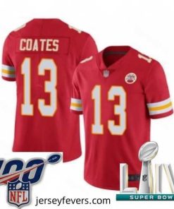 2020 Super Bowl LIV Kansas City Chiefs #13 Sammie Coates Red Team Color Vapor Untouchable Limited Player Football Jersey