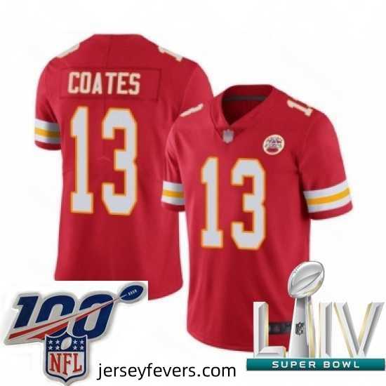 2020 Super Bowl LIV Kansas City Chiefs #13 Sammie Coates Red Team Color Vapor Untouchable Limited Player Football Jersey