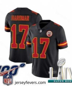 2020 Super Bowl LIV Kansas City Chiefs #17 Mecole Hardman Limited Black Rush Vapor Untouchable Football Jersey