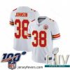 2020 Super Bowl LIV Kansas City Chiefs #38 Dontae Johnson White Vapor Untouchable Limited Player Football Jersey