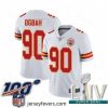 2020 Super Bowl LIV Kansas City Chiefs #90 Emmanuel Ogbah White Vapor Untouchable Limited Player Football Jersey