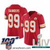 2020 Super Bowl LIV Kansas City Chiefs #99 Khalen Saunders Red Team Color Vapor Untouchable Limited Player Football Jersey