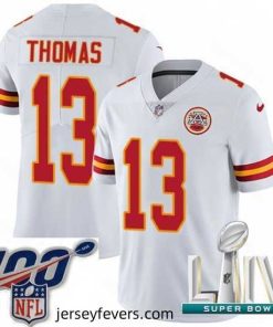2020 Super Bowl LIV Nike Kansas City Chiefs #13 De'Anthony Thomas White Vapor Untouchable Limited Player NFL Jersey
