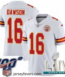 2020 Super Bowl LIV Nike Kansas City Chiefs #16 Len Dawson White Vapor Untouchable Limited Player NFL Jersey