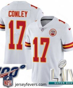 2020 Super Bowl LIV Nike Kansas City Chiefs #17 Chris Conley White Vapor Untouchable Limited Player NFL Jersey