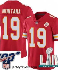 2020 Super Bowl LIV Nike Kansas City Chiefs #19 Joe Montana Red Team Color Vapor Untouchable Limited Player NFL Jersey