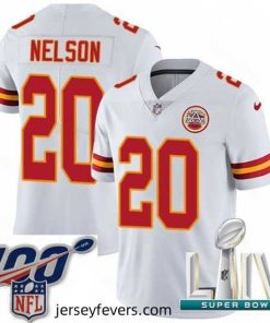 2020 Super Bowl LIV Nike Kansas City Chiefs #20 Steven Nelson White Vapor Untouchable Limited Player NFL Jersey