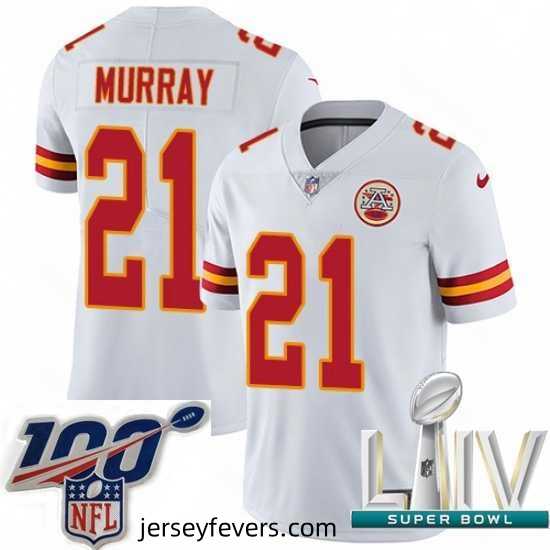 2020 Super Bowl LIV Nike Kansas City Chiefs #21 Eric Murray White Vapor Untouchable Limited Player NFL Jersey