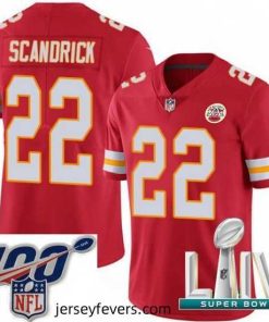 2020 Super Bowl LIV Nike Kansas City Chiefs #22 Orlando Scandrick Red Team Color Vapor Untouchable Limited Player NFL Jersey