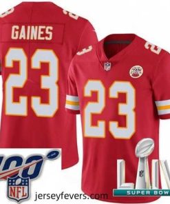 2020 Super Bowl LIV Nike Kansas City Chiefs #23 Phillip Gaines Red Team Color Vapor Untouchable Limited Player NFL Jersey