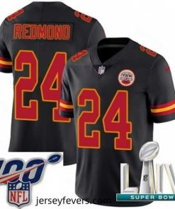 2020 Super Bowl LIV Nike Kansas City Chiefs #24 Will Redmond Limited Black Rush Vapor Untouchable NFL Jersey