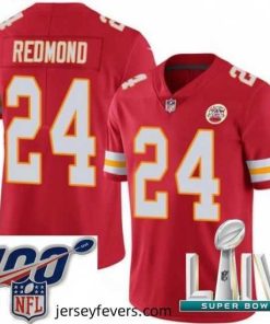 2020 Super Bowl LIV Nike Kansas City Chiefs #24 Will Redmond Red Team Color Vapor Untouchable Limited Player NFL Jersey