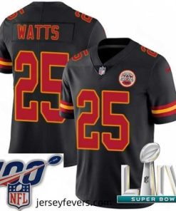 2020 Super Bowl LIV Nike Kansas City Chiefs #25 Armani Watts Limited Black Rush Vapor Untouchable NFL Jersey
