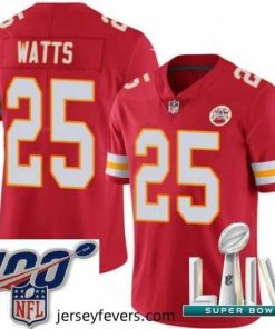 2020 Super Bowl LIV Nike Kansas City Chiefs #25 Armani Watts Red Team Color Vapor Untouchable Limited Player NFL Jersey