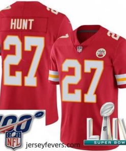 2020 Super Bowl LIV Nike Kansas City Chiefs #27 Kareem Hunt Red Team Color Vapor Untouchable Limited Player NFL Jersey