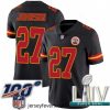 2020 Super Bowl LIV Nike Kansas City Chiefs #27 Larry Johnson Limited Black Rush Vapor Untouchable NFL Jersey