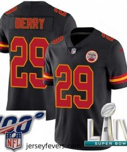 2020 Super Bowl LIV Nike Kansas City Chiefs #29 Eric Berry Limited Black Rush Vapor Untouchable NFL Jersey