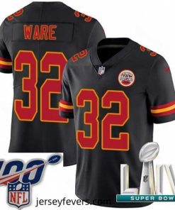 2020 Super Bowl LIV Nike Kansas City Chiefs #32 Spencer Ware Limited Black Rush Vapor Untouchable NFL Jersey