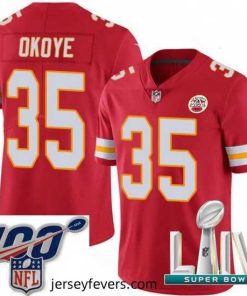 2020 Super Bowl LIV Nike Kansas City Chiefs #35 Christian Okoye Red Team Color Vapor Untouchable Limited Player NFL Jersey
