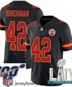 2020 Super Bowl LIV Nike Kansas City Chiefs #42 Anthony Sherman Limited Black Rush Vapor Untouchable NFL Jersey