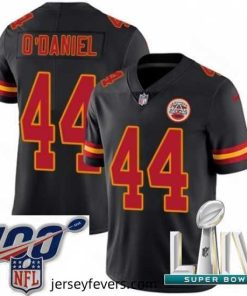 2020 Super Bowl LIV Nike Kansas City Chiefs #44 Dorian O'Daniel Limited Black Rush Vapor Untouchable NFL Jersey