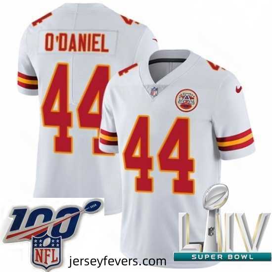 2020 Super Bowl LIV Nike Kansas City Chiefs #44 Dorian O'Daniel White Vapor Untouchable Limited Player NFL Jersey