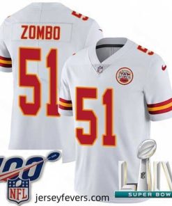 2020 Super Bowl LIV Nike Kansas City Chiefs #51 Frank Zombo White Vapor Untouchable Limited Player NFL Jersey