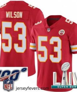 2020 Super Bowl LIV Nike Kansas City Chiefs #53 Ramik Wilson Red Team Color Vapor Untouchable Limited Player NFL Jersey