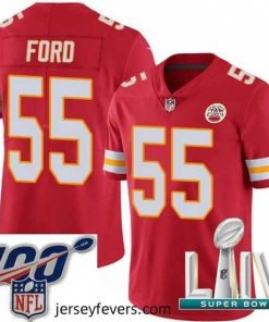 2020 Super Bowl LIV Nike Kansas City Chiefs #55 Dee Ford Red Team Color Vapor Untouchable Limited Player NFL Jersey
