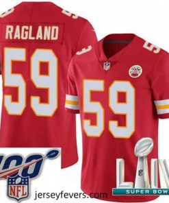 2020 Super Bowl LIV Nike Kansas City Chiefs #59 Reggie Ragland Red Team Color Vapor Untouchable Limited Player NFL Jersey