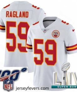 2020 Super Bowl LIV Nike Kansas City Chiefs #59 Reggie Ragland White Vapor Untouchable Limited Player NFL Jersey