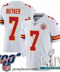 2020 Super Bowl LIV Nike Kansas City Chiefs #7 Harrison Butker White Vapor Untouchable Limited Player NFL Jersey