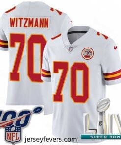 2020 Super Bowl LIV Nike Kansas City Chiefs #70 Bryan Witzmann White Vapor Untouchable Limited Player NFL Jersey