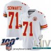 2020 Super Bowl LIV Nike Kansas City Chiefs #71 Mitchell Schwartz White Vapor Untouchable Limited Player NFL Jersey