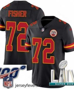 2020 Super Bowl LIV Nike Kansas City Chiefs #72 Eric Fisher Limited Black Rush Vapor Untouchable NFL Jersey