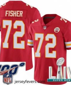 2020 Super Bowl LIV Nike Kansas City Chiefs #72 Eric Fisher Red Team Color Vapor Untouchable Limited Player NFL Jersey