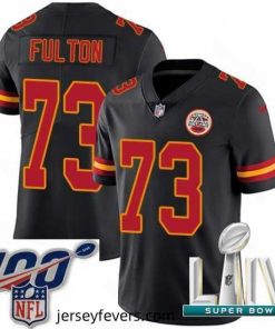 2020 Super Bowl LIV Nike Kansas City Chiefs #73 Zach Fulton Limited Black Rush Vapor Untouchable NFL Jersey