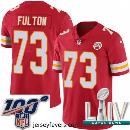 2020 Super Bowl LIV Nike Kansas City Chiefs #73 Zach Fulton Red Team Color Vapor Untouchable Limited Player NFL Jersey