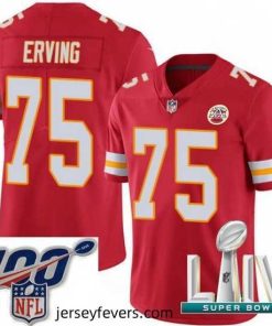 2020 Super Bowl LIV Nike Kansas City Chiefs #75 Cameron Erving Red Team Color Vapor Untouchable Limited Player NFL Jersey