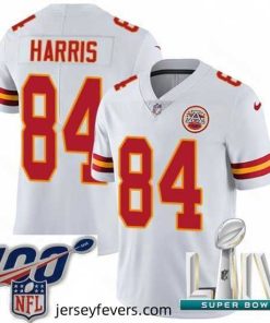 2020 Super Bowl LIV Nike Kansas City Chiefs #84 Demetrius Harris White Vapor Untouchable Limited Player NFL Jersey
