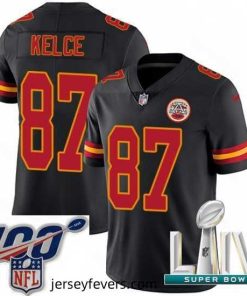 2020 Super Bowl LIV Nike Kansas City Chiefs #87 Travis Kelce Limited Black Rush Vapor Untouchable NFL Jersey