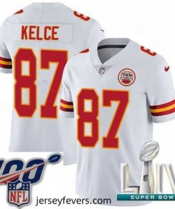 2020 Super Bowl LIV Nike Kansas City Chiefs #87 Travis Kelce White Vapor Untouchable Limited Player NFL Jersey