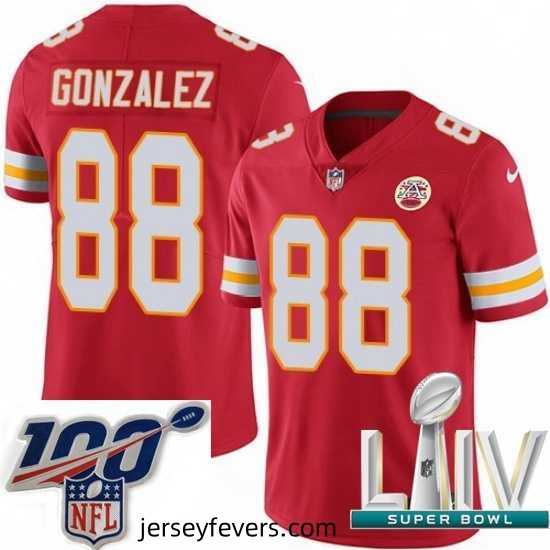 2020 Super Bowl LIV Nike Kansas City Chiefs #88 Tony Gonzalez Red Team Color Vapor Untouchable Limited Player NFL Jersey