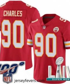 2020 Super Bowl LIV Nike Kansas City Chiefs #90 Stefan Charles Red Team Color Vapor Untouchable Limited Player NFL Jersey