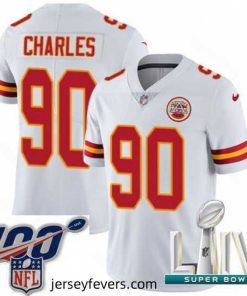 2020 Super Bowl LIV Nike Kansas City Chiefs #90 Stefan Charles White Vapor Untouchable Limited Player NFL Jersey