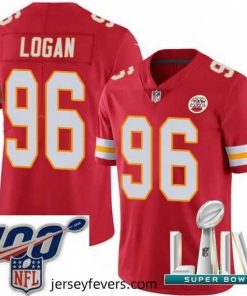 2020 Super Bowl LIV Nike Kansas City Chiefs #96 Bennie Logan Red Team Color Vapor Untouchable Limited Player NFL Jersey