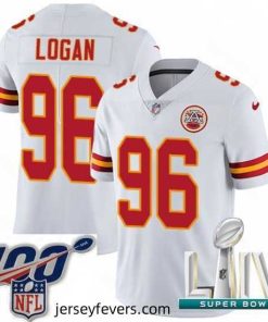 2020 Super Bowl LIV Nike Kansas City Chiefs #96 Bennie Logan White Vapor Untouchable Limited Player NFL Jersey