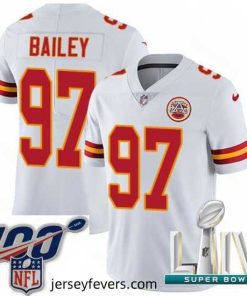 2020 Super Bowl LIV Nike Kansas City Chiefs #97 Allen Bailey White Vapor Untouchable Limited Player NFL Jersey