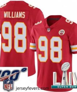 2020 Super Bowl LIV Nike Kansas City Chiefs #98 Xavier Williams Red Team Color Vapor Untouchable Limited Player NFL Jersey
