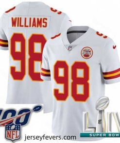 2020 Super Bowl LIV Nike Kansas City Chiefs #98 Xavier Williams White Vapor Untouchable Limited Player NFL Jersey